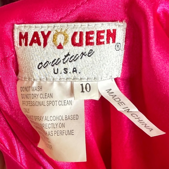 Hot pink one shoulder short dress - Picture 3 of 3